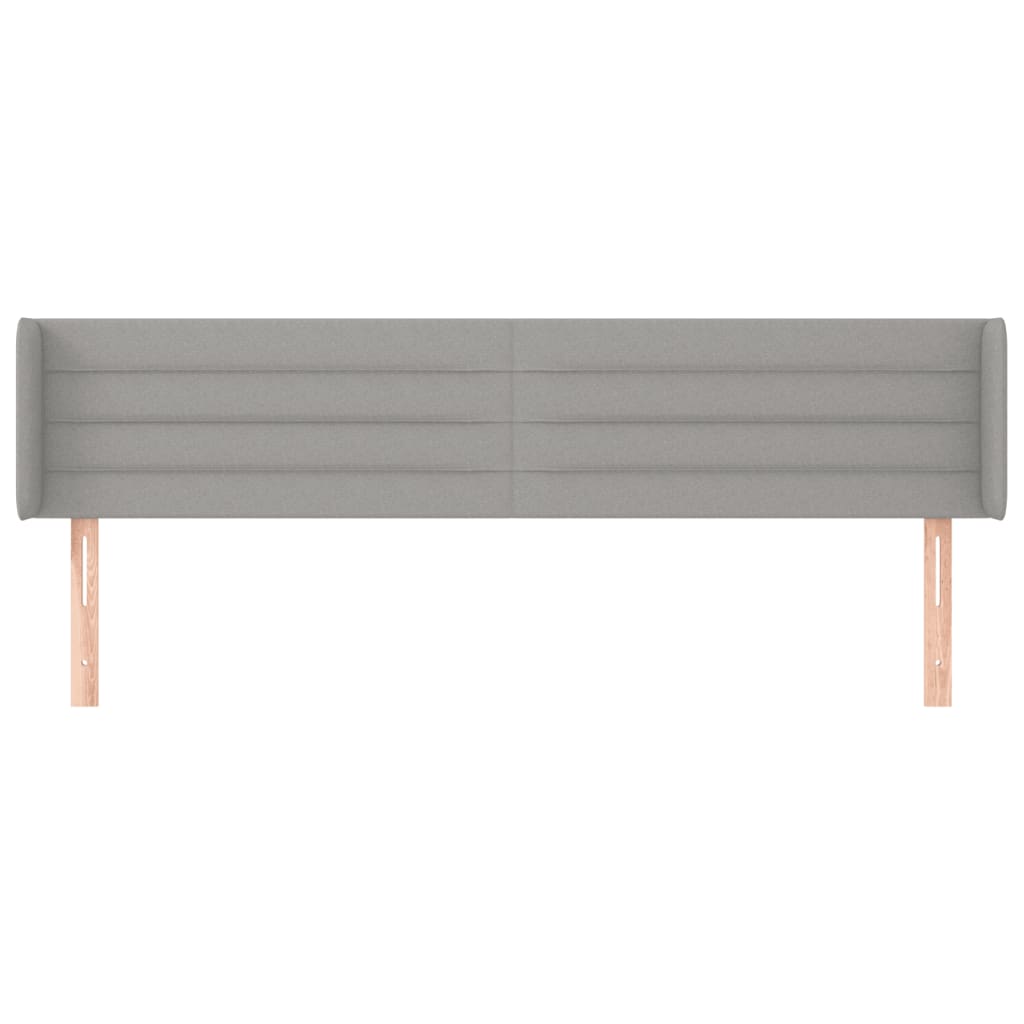Tête de lit avec oreilles Gris clair 183x16x78/88 cm Tissu - XIOS