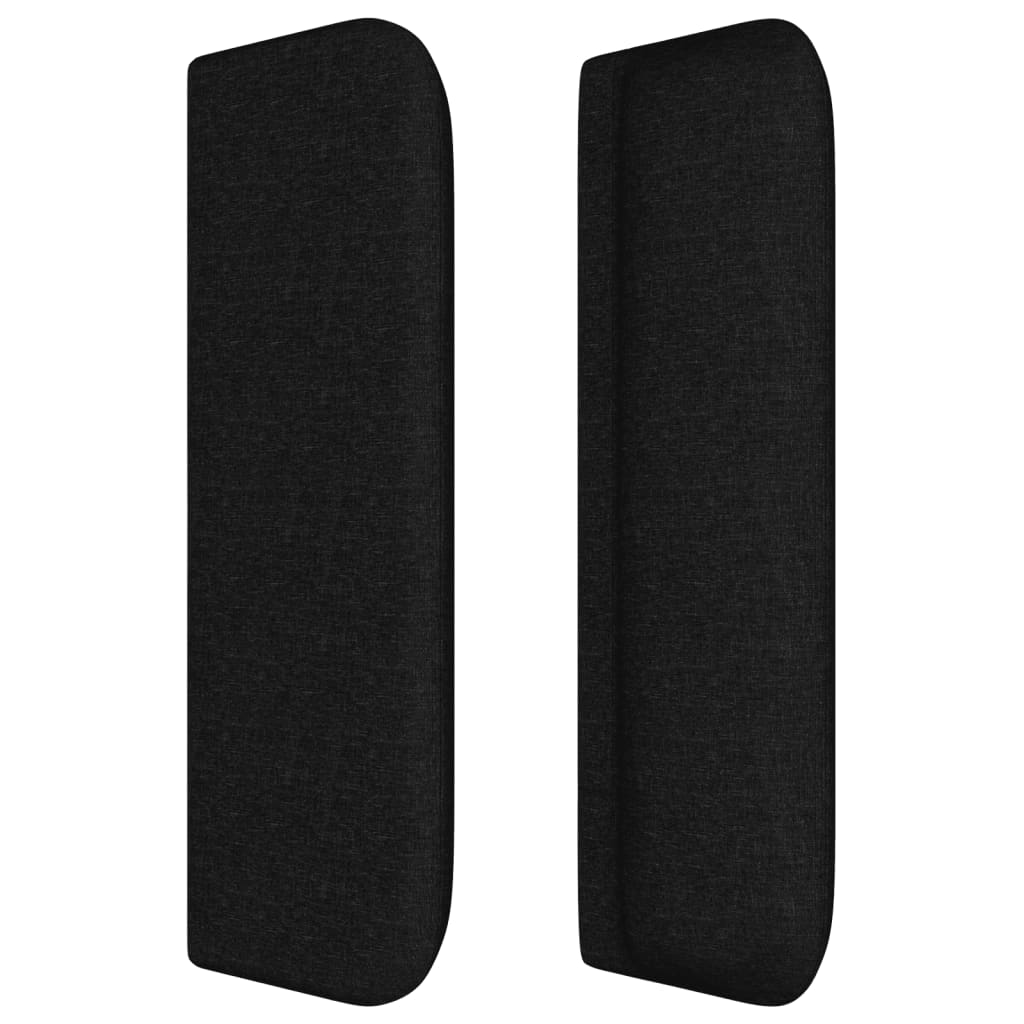 Tête de lit avec oreilles Noir 183x16x78/88 cm Tissu - XIOS