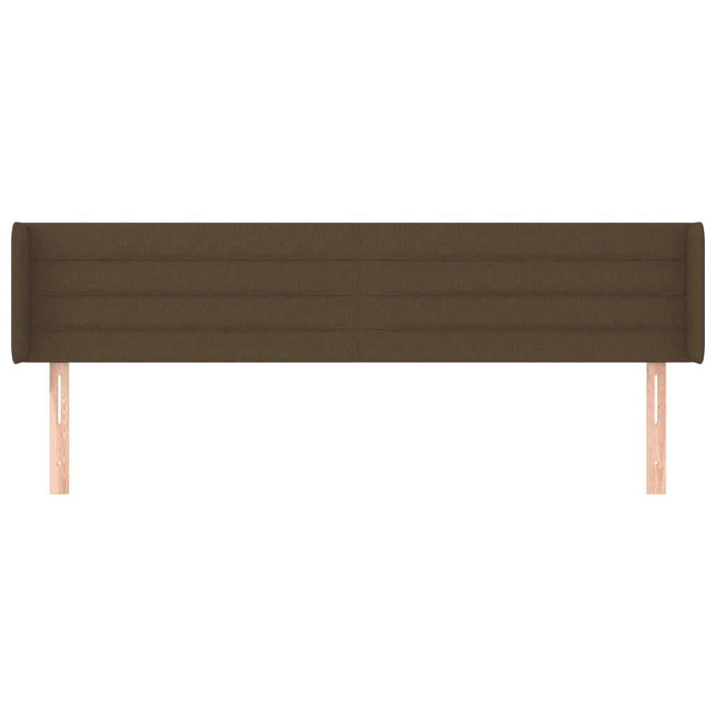 Tête de lit avec oreilles Marron Foncé 183x16x78/88 cm Tissu - XIOS
