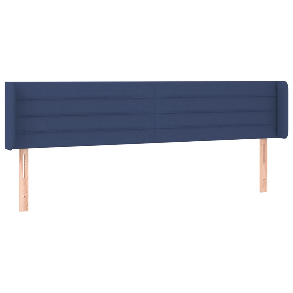 Tête de lit avec oreilles Bleu 183x16x78/88 cm Tissu - XIOS