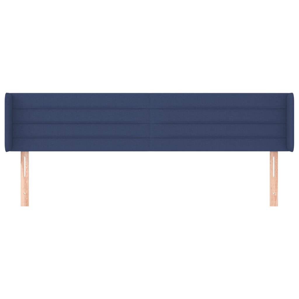 Tête de lit avec oreilles Bleu 183x16x78/88 cm Tissu - XIOS