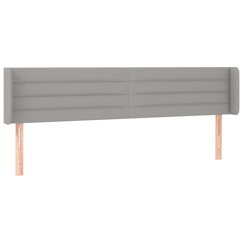 Tête de lit avec oreilles Gris clair 203x16x78/88 cm Tissu - XIOS