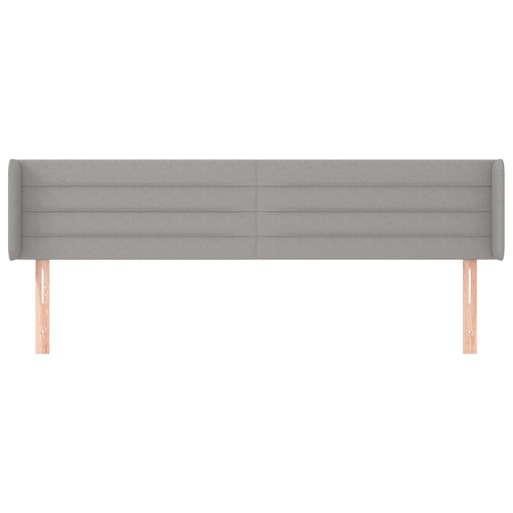 Tête de lit avec oreilles Gris clair 203x16x78/88 cm Tissu - XIOS