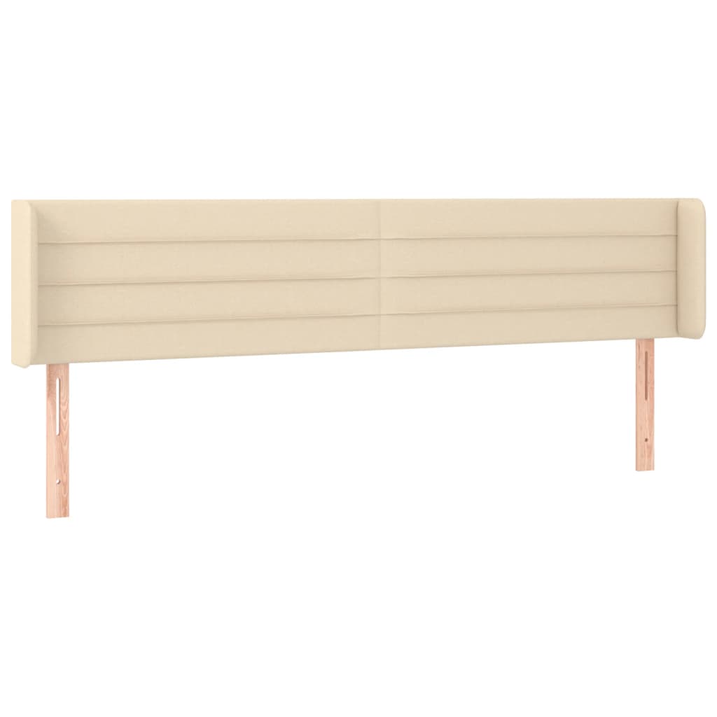 Tête de lit avec oreilles Crème 203x16x78/88 cm Tissu - XIOS