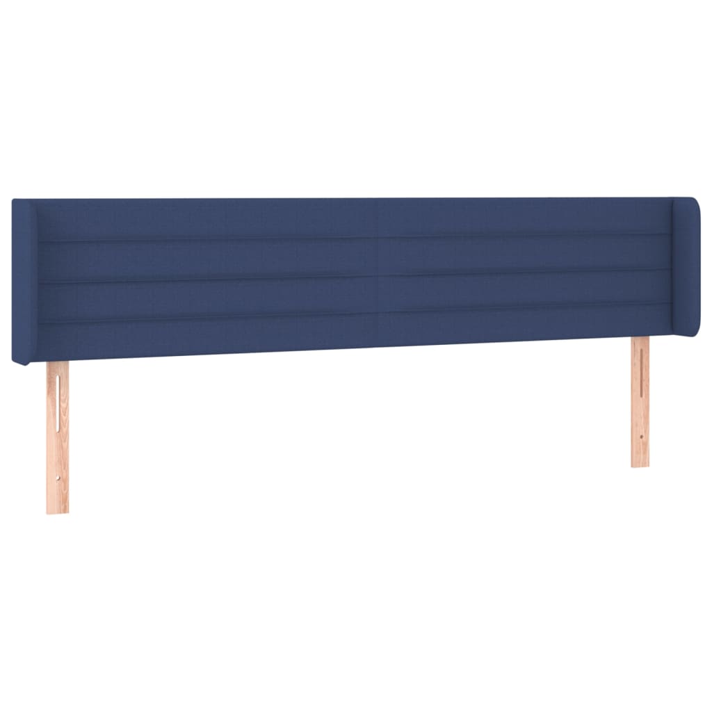 Tête de lit avec oreilles Bleu 203x16x78/88 cm Tissu - XIOS