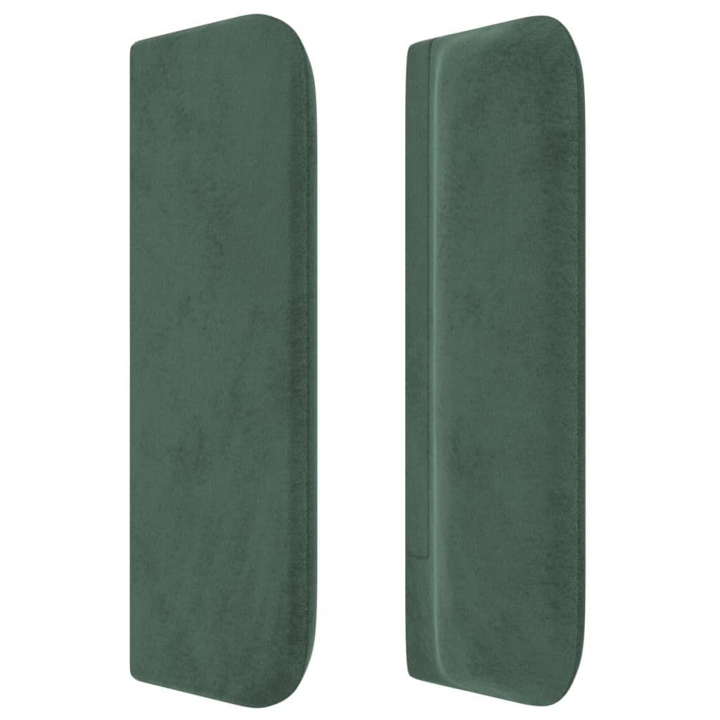 Tête de lit avec oreilles Vert foncé 183x16x78/88 cm Velours - XIOS