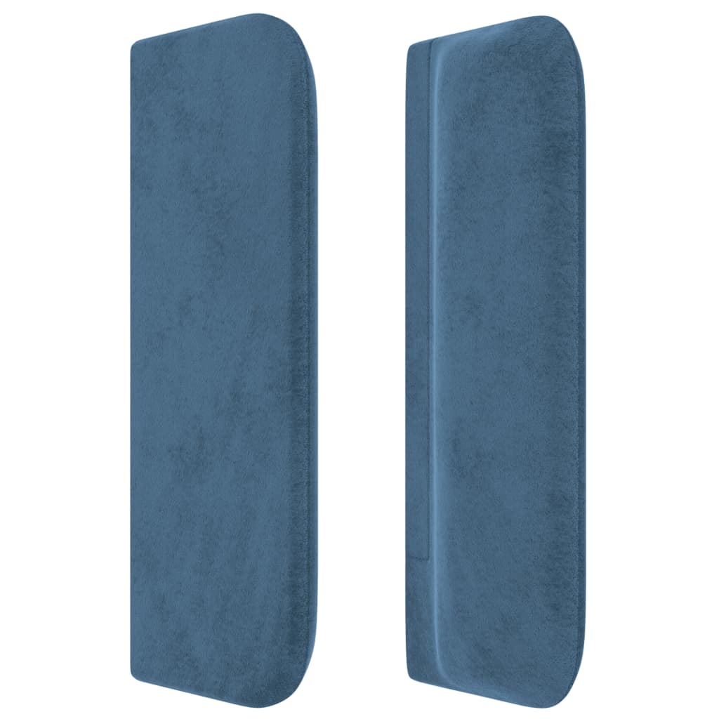 Tête de lit avec oreilles Bleu foncé 203x16x78/88 cm Velours - XIOS