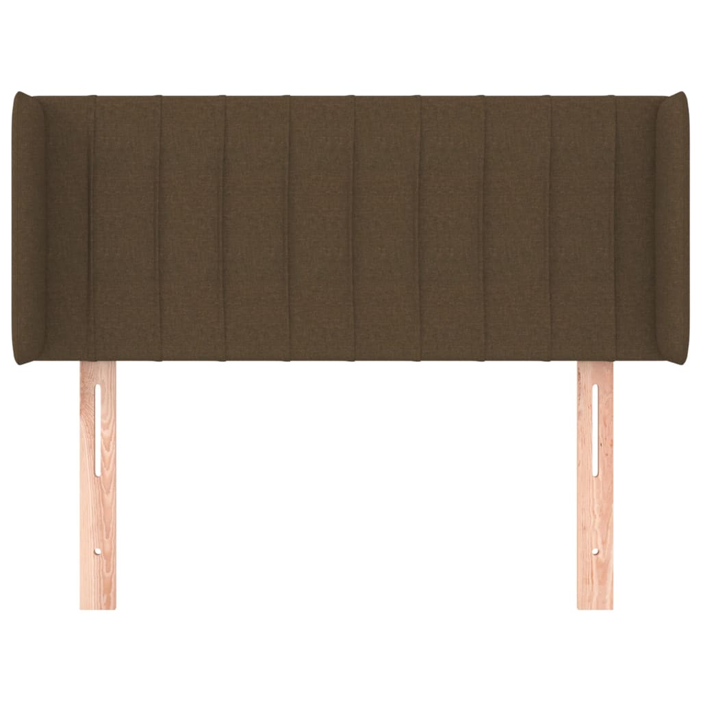Tête de lit avec oreilles Marron Foncé 83x16x78/88 cm Tissu - XIOS