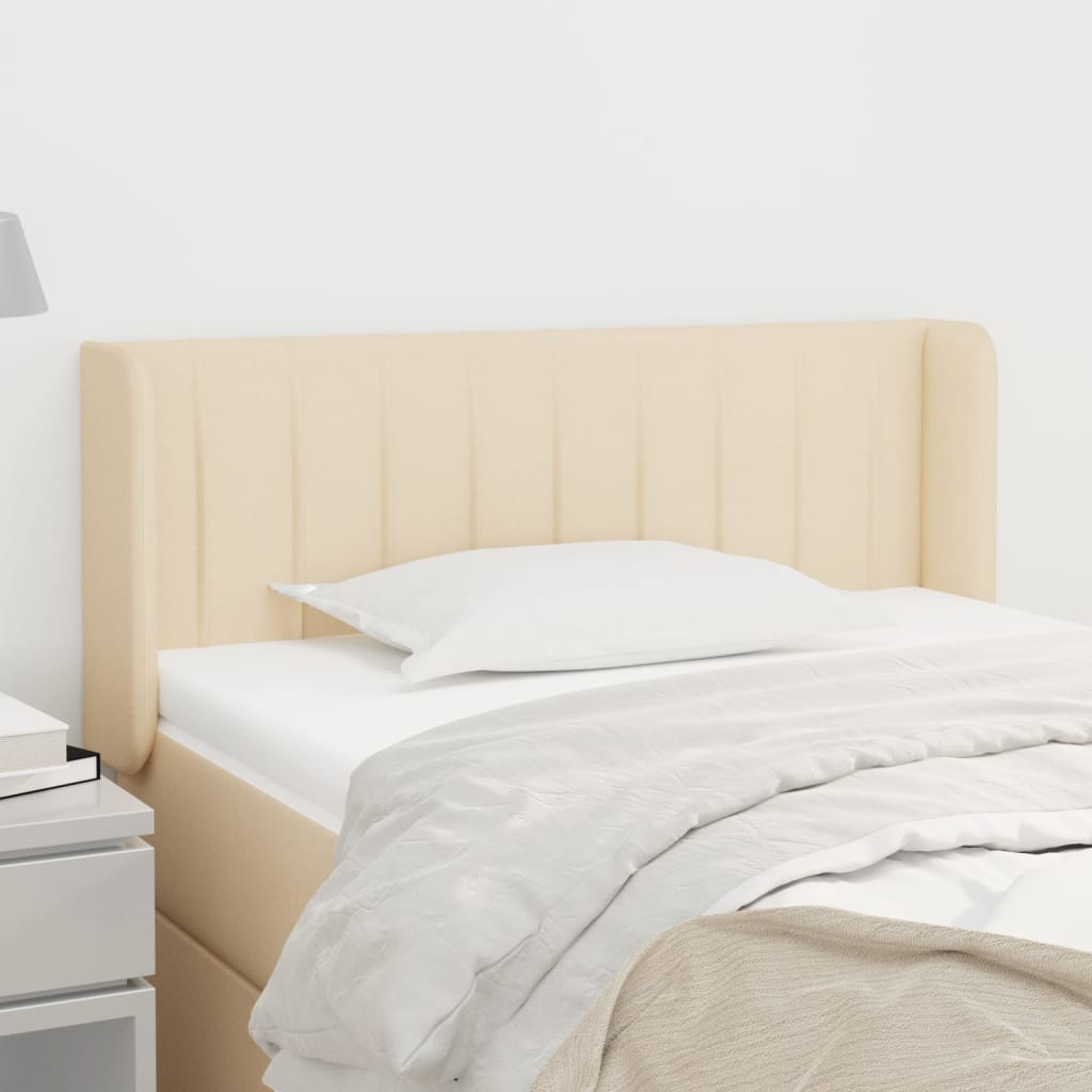 Tête de lit avec oreilles Crème 83x16x78/88 cm Tissu - XIOS