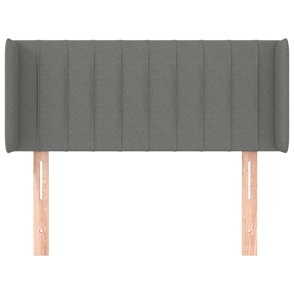 Tête de lit avec oreilles Gris foncé 93x16x78/88 cm Tissu - XIOS