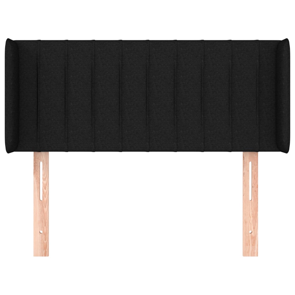 Tête de lit avec oreilles Noir 103x16x78/88 cm Tissu - XIOS