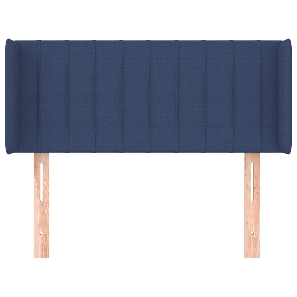 Tête de lit avec oreilles Bleu 103x16x78/88 cm Tissu - XIOS