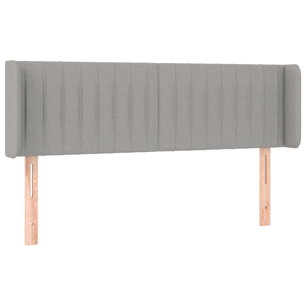 Tête de lit avec oreilles Gris clair 147x16x78/88 cm Tissu - XIOS