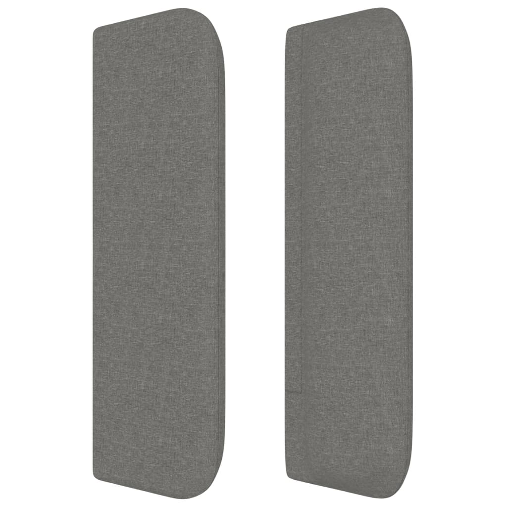 Tête de lit avec oreilles Gris foncé 147x16x78/88 cm Tissu - XIOS
