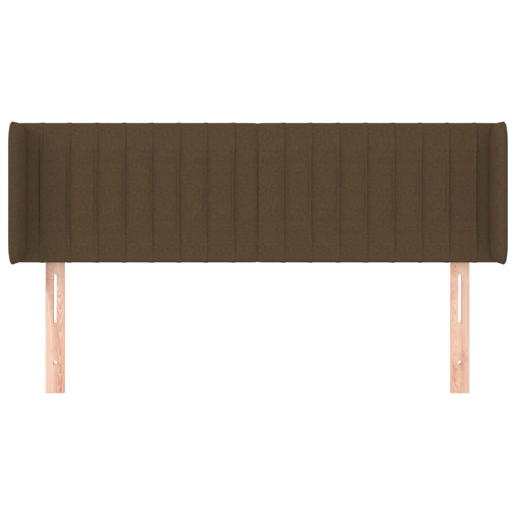 Tête de lit avec oreilles Marron Foncé 147x16x78/88 cm Tissu - XIOS