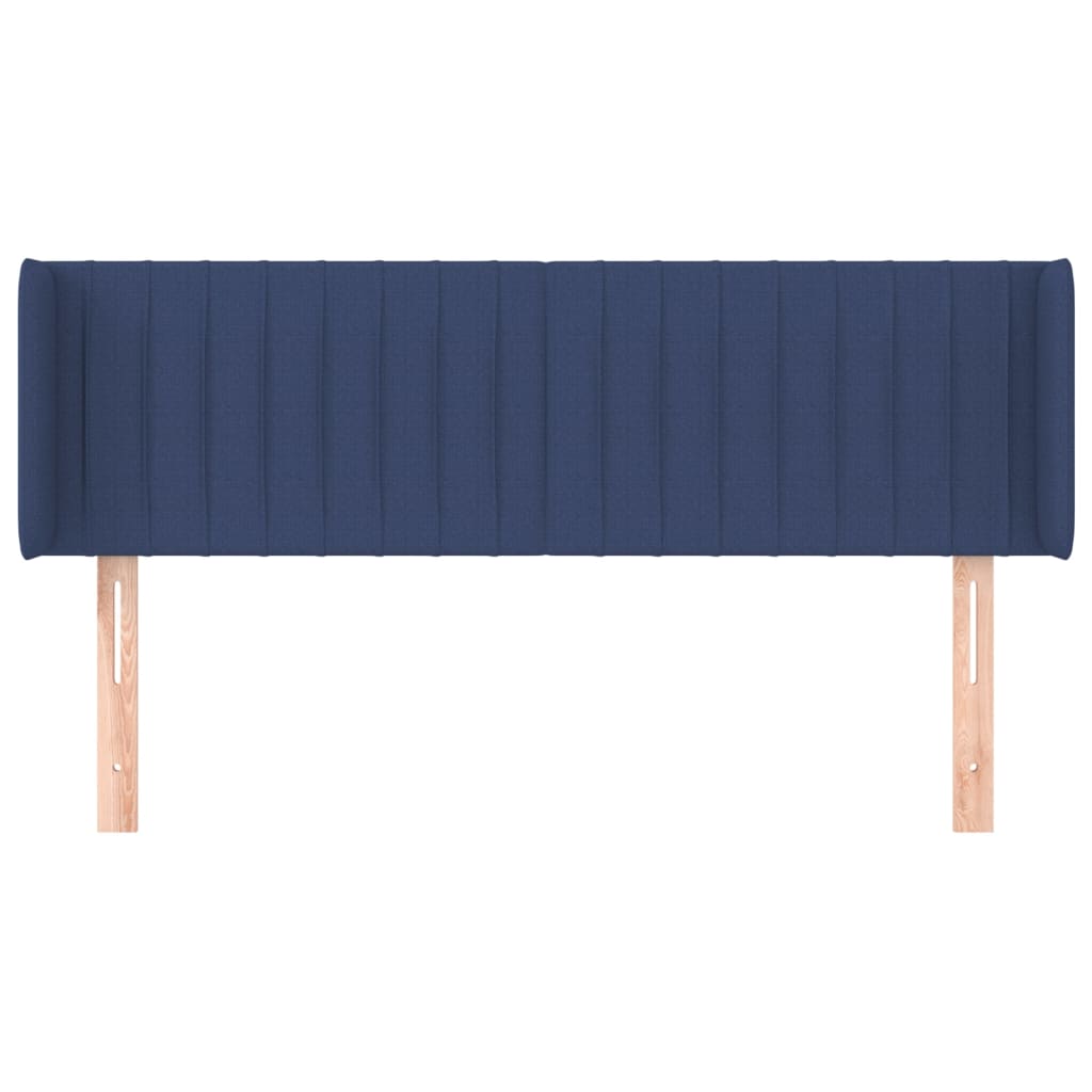 Tête de lit avec oreilles Bleu 147x16x78/88 cm Tissu - XIOS