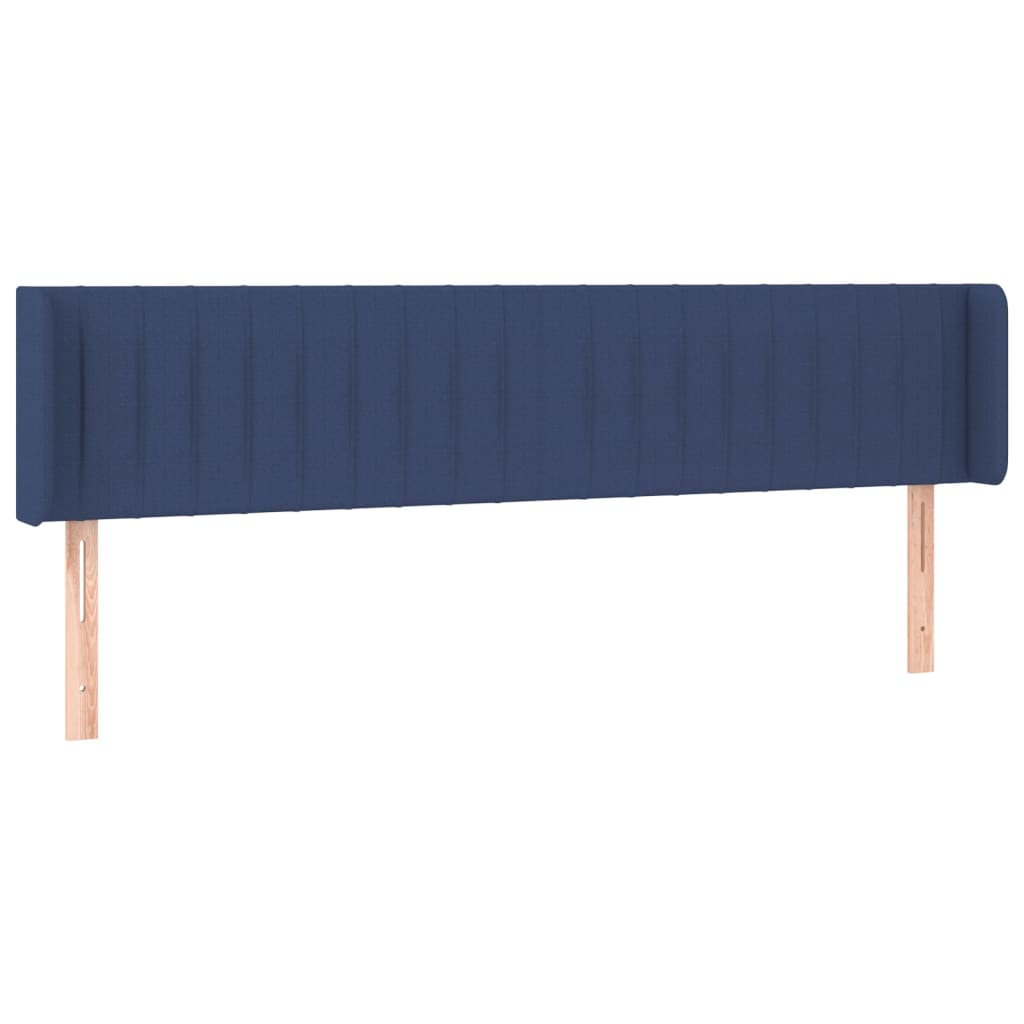 Tête de lit avec oreilles Bleu 163x16x78/88 cm Tissu - XIOS