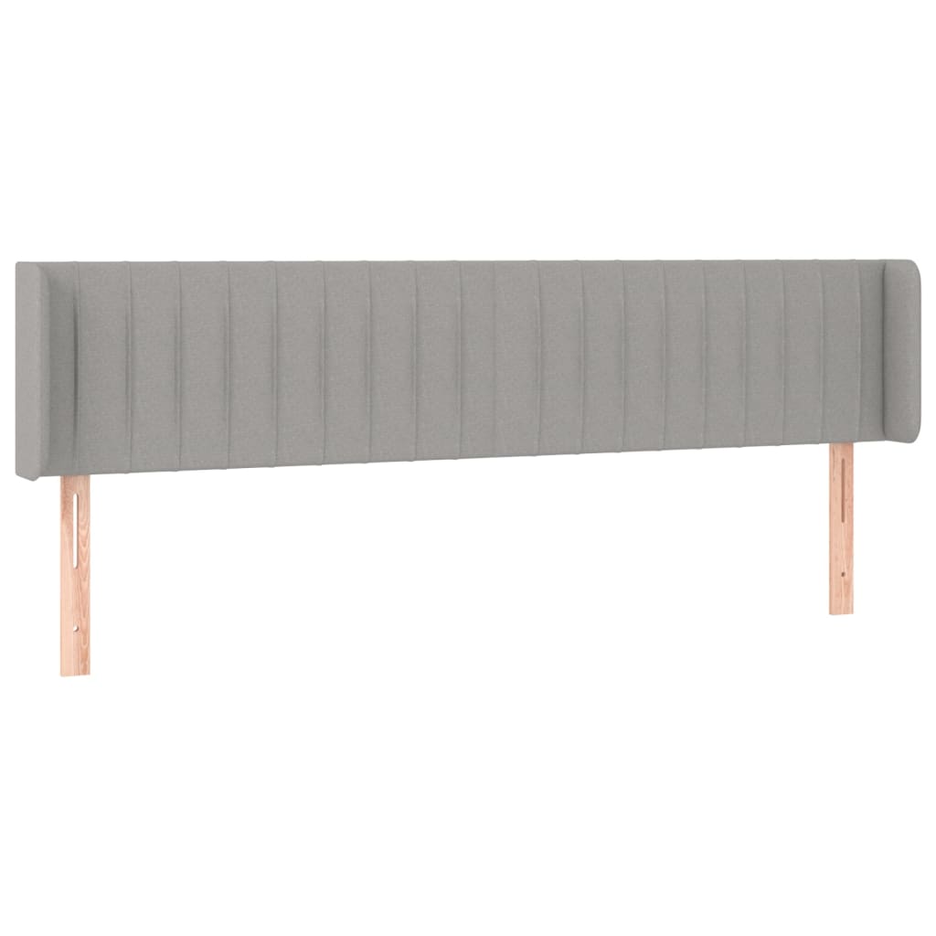 Tête de lit avec oreilles Gris clair 183x16x78/88 cm Tissu - XIOS