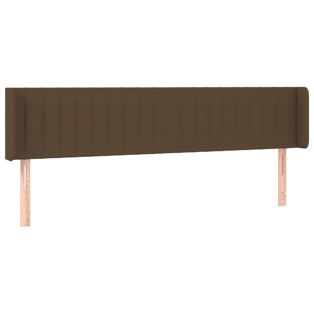 Tête de lit avec oreilles Marron Foncé 183x16x78/88 cm Tissu - XIOS