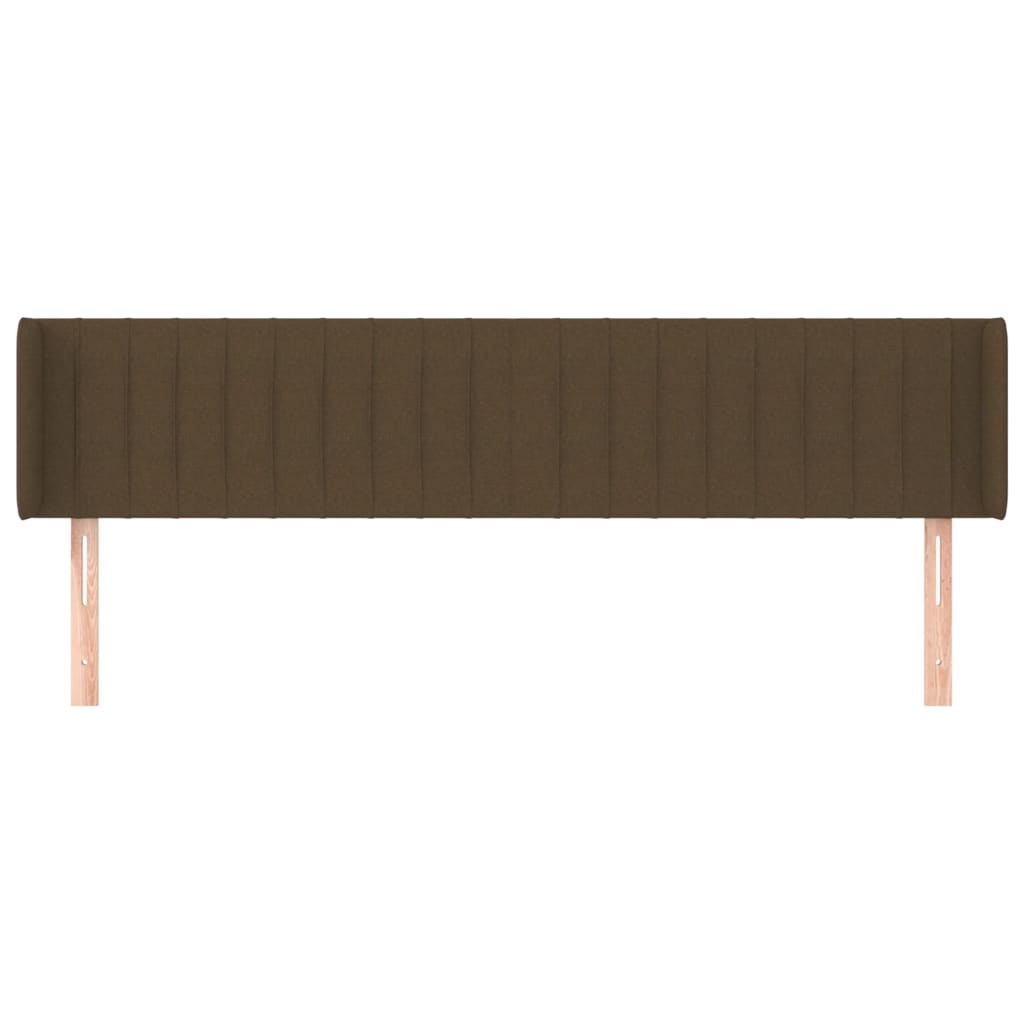 Tête de lit avec oreilles Marron Foncé 183x16x78/88 cm Tissu - XIOS