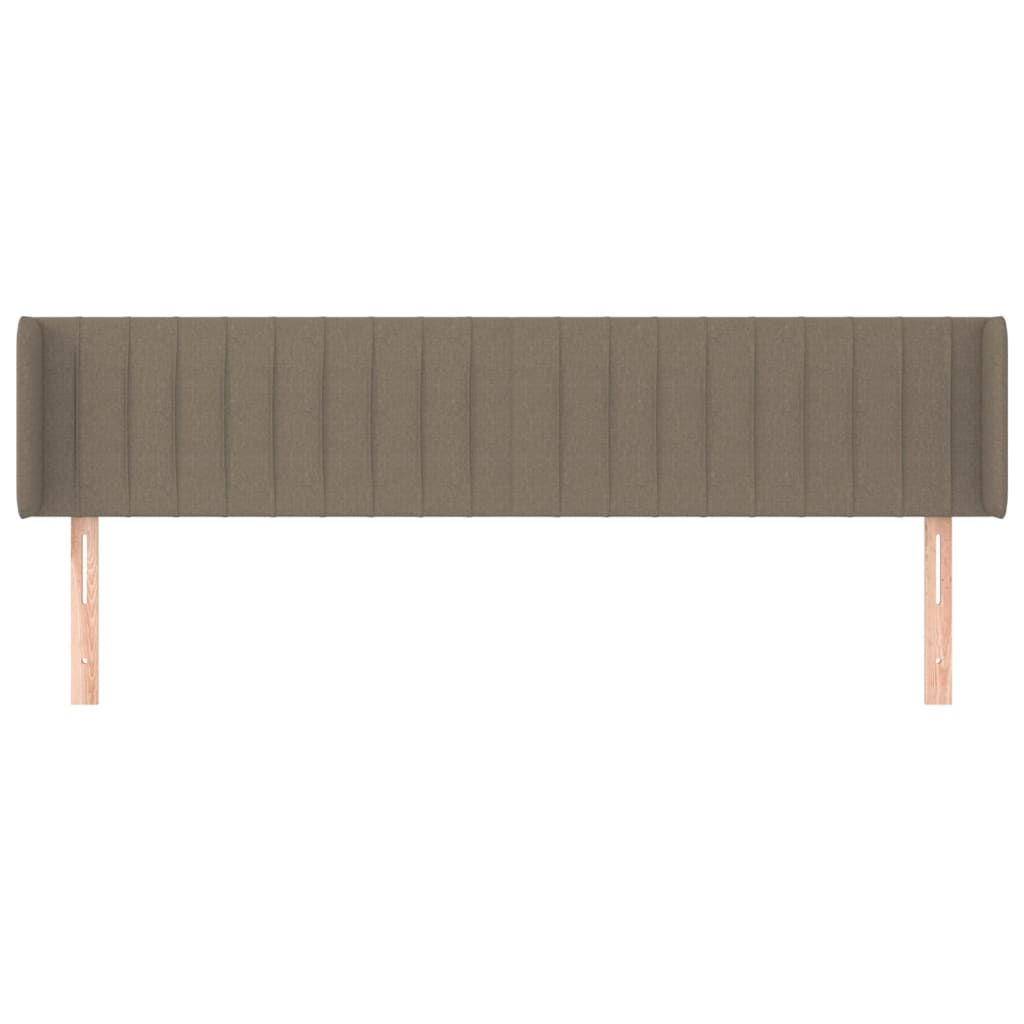 Tête de lit avec oreilles Taupe 203x16x78/88 cm Tissu - XIOS