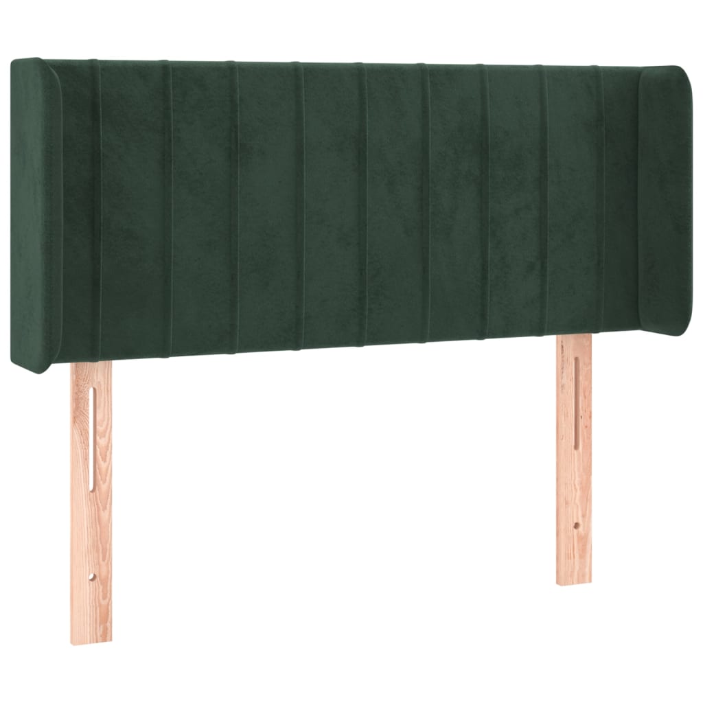 Tête de lit avec oreilles Vert foncé 83x16x78/88 cm Velours - XIOS