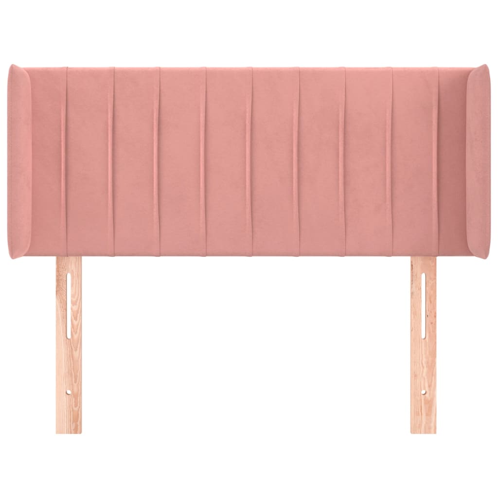 Tête de lit avec oreilles Rose 83x16x78/88 cm Velours - XIOS
