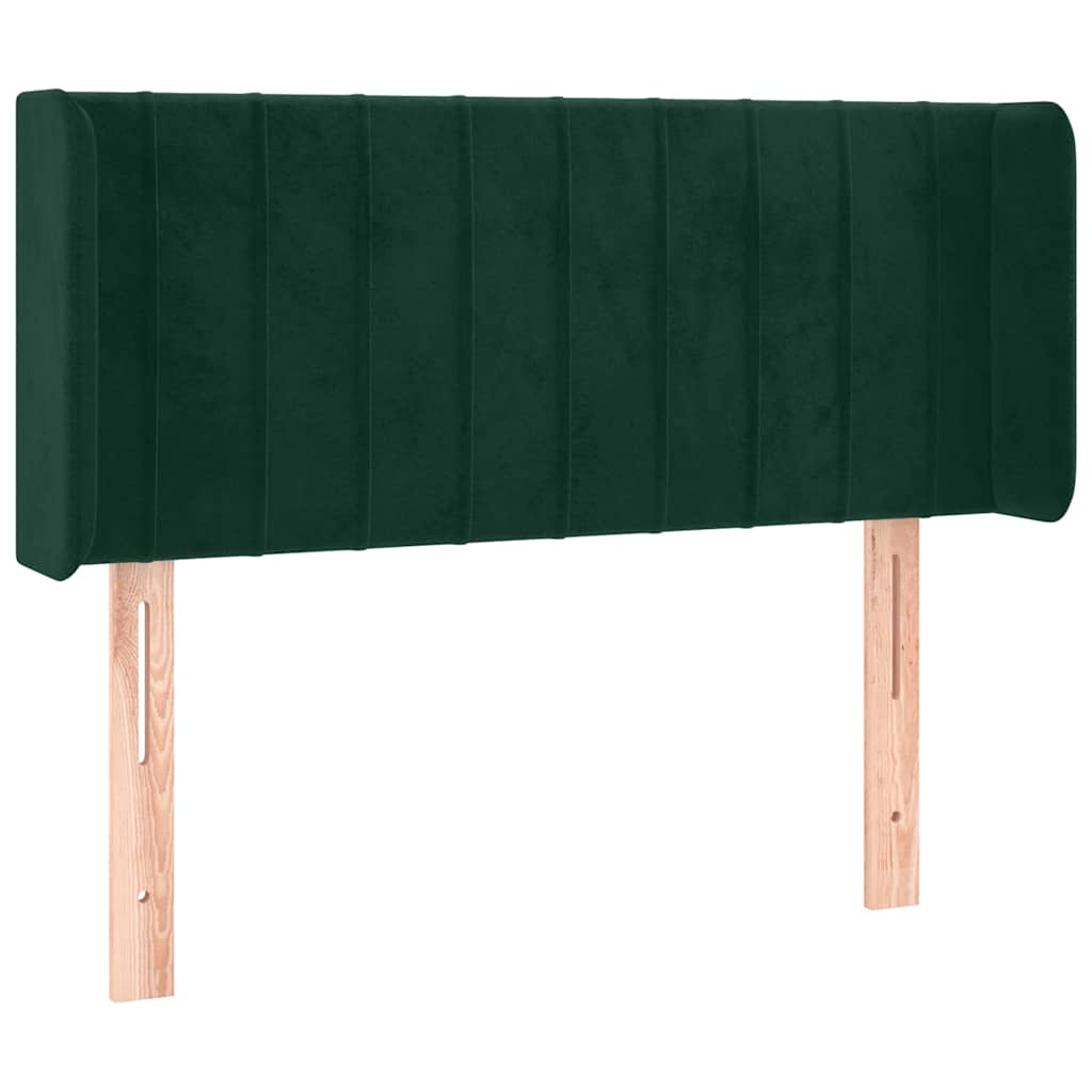 Tête de lit avec oreilles Vert foncé 103x16x78/88 cm Velours - XIOS