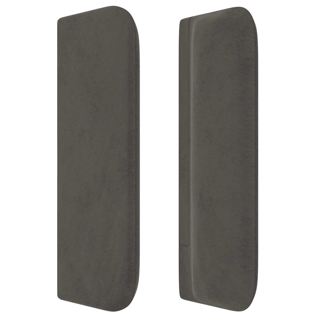 Tête de lit avec oreilles Gris foncé 147x16x78/88 cm Velours - XIOS
