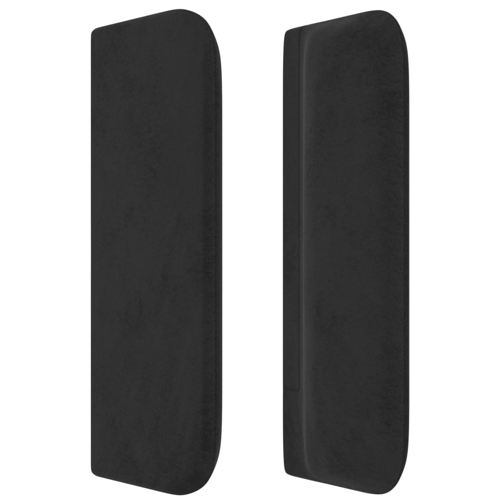 Tête de lit avec oreilles Noir 147x16x78/88 cm Velours - XIOS