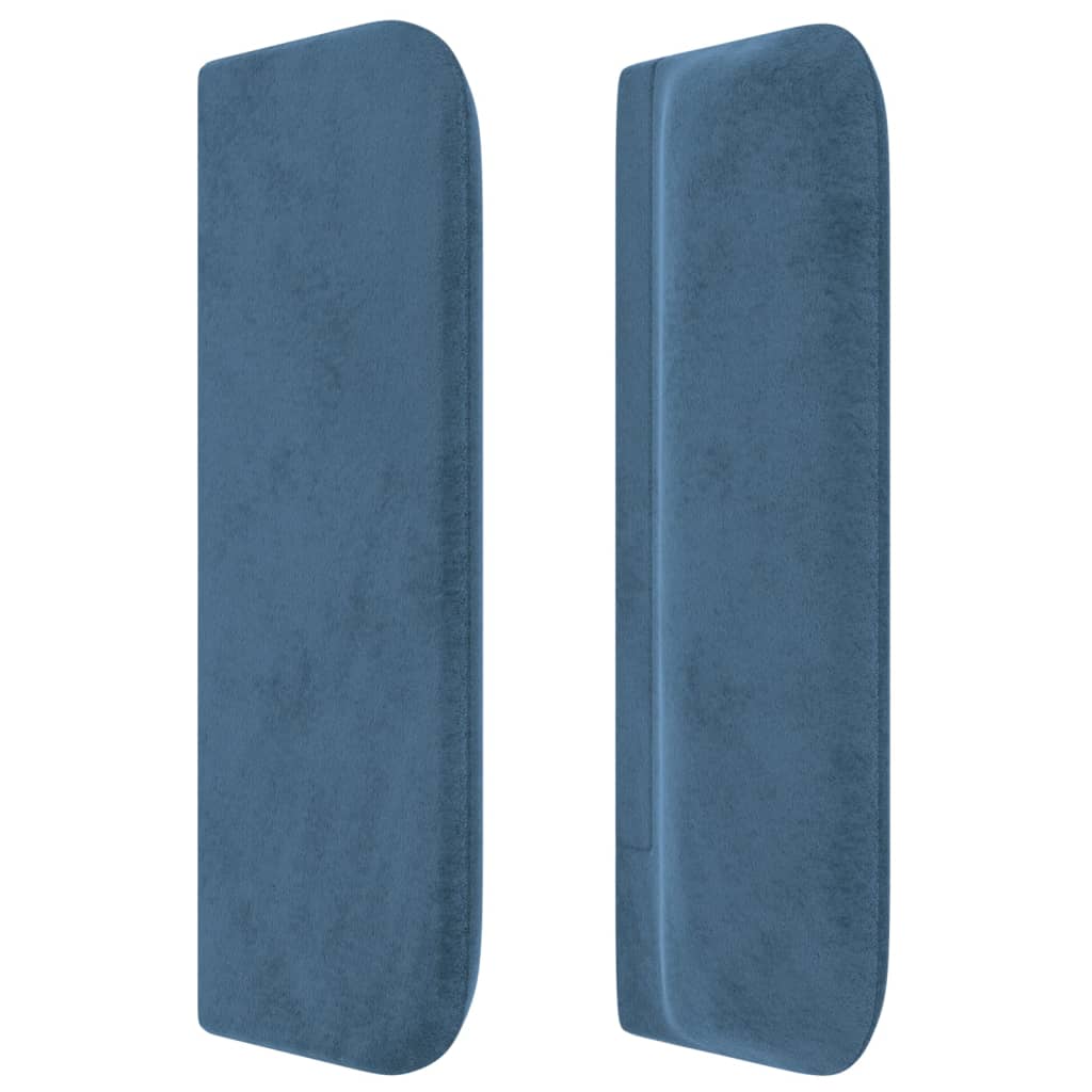 Tête de lit avec oreilles Bleu foncé 163x16x78/88 cm Velours - XIOS