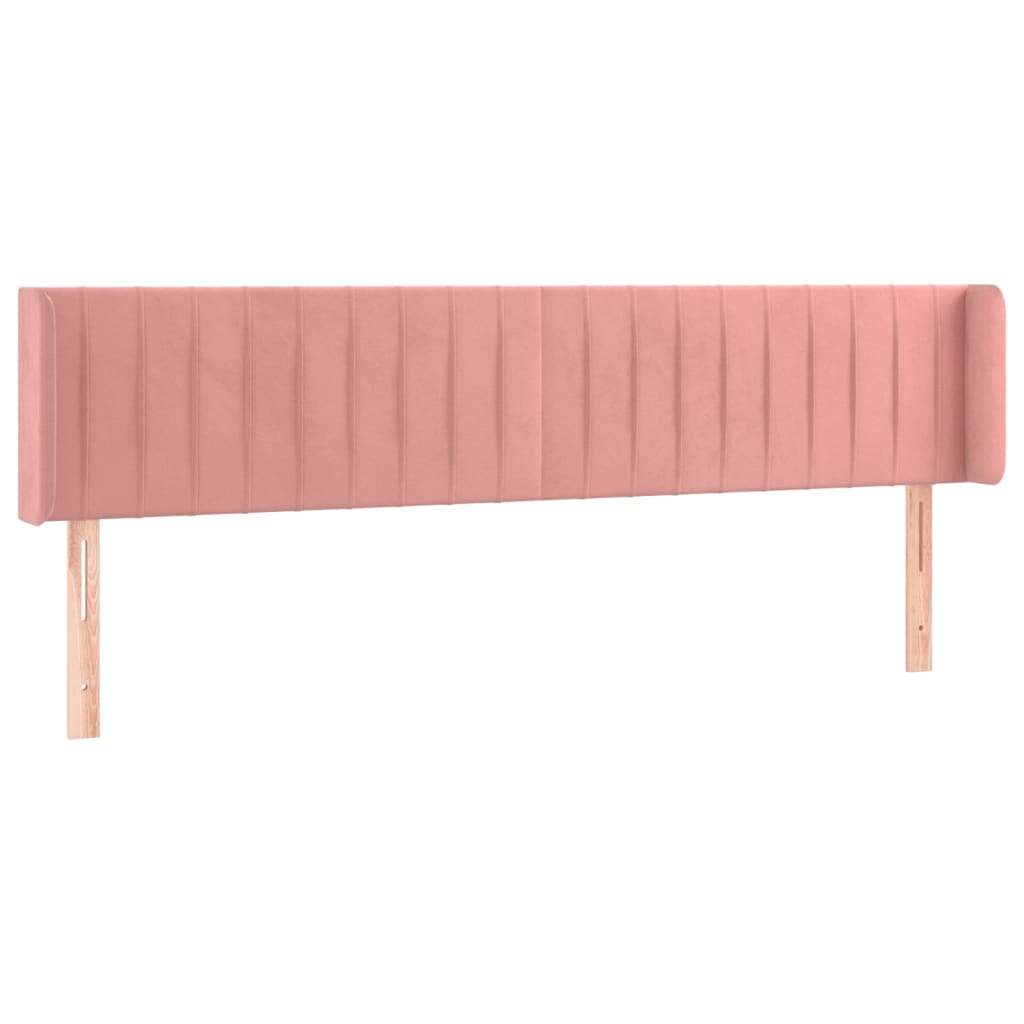 Tête de lit avec oreilles Rose 203x16x78/88 cm Velours - XIOS