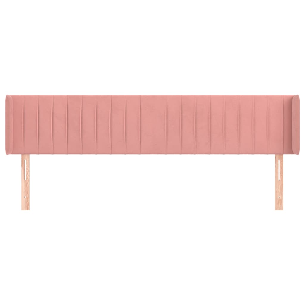 Tête de lit avec oreilles Rose 203x16x78/88 cm Velours - XIOS