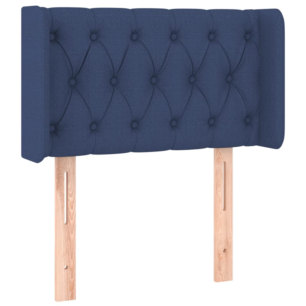 Tête de lit avec oreilles Bleu 83x16x78/88 cm Tissu - XIOS
