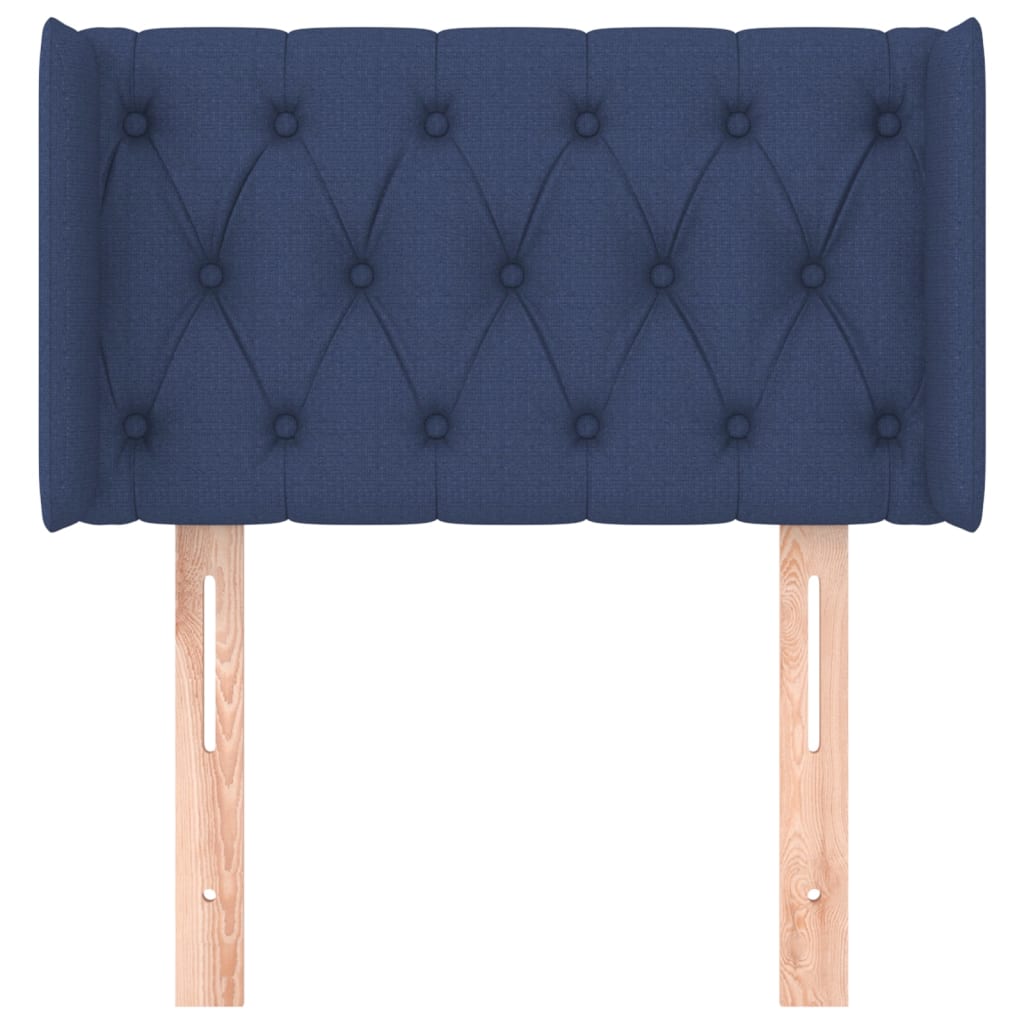 Tête de lit avec oreilles Bleu 83x16x78/88 cm Tissu - XIOS