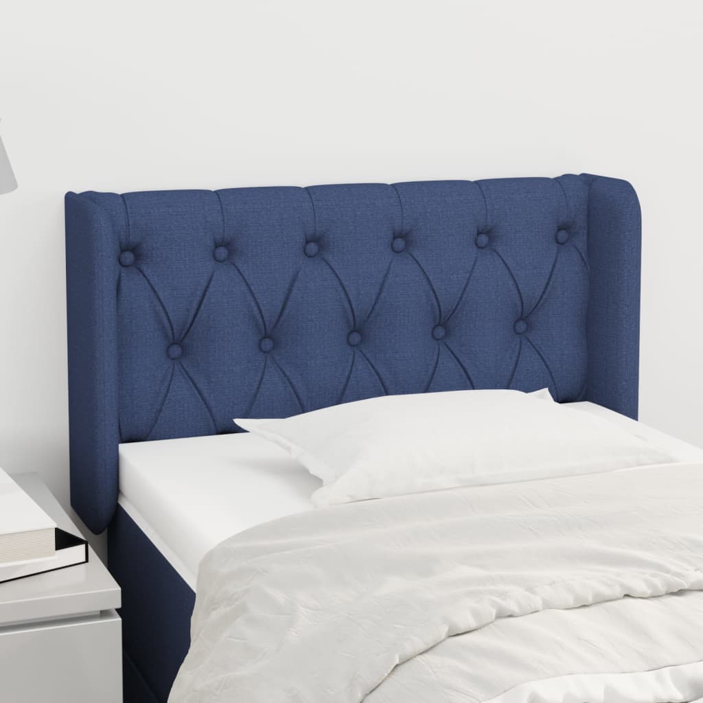 Tête de lit avec oreilles Bleu 83x16x78/88 cm Tissu - XIOS
