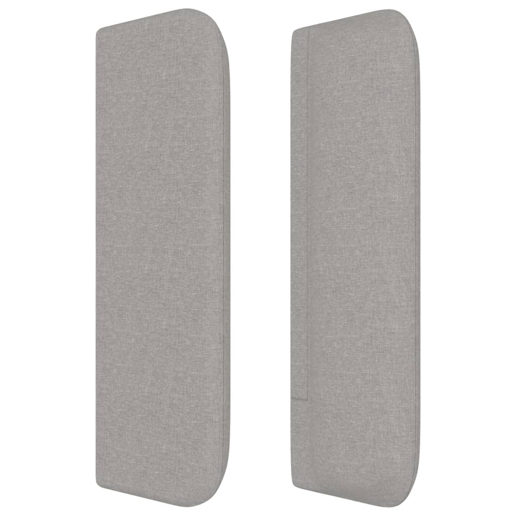 Tête de lit avec oreilles Gris clair 93x16x78/88 cm Tissu - XIOS