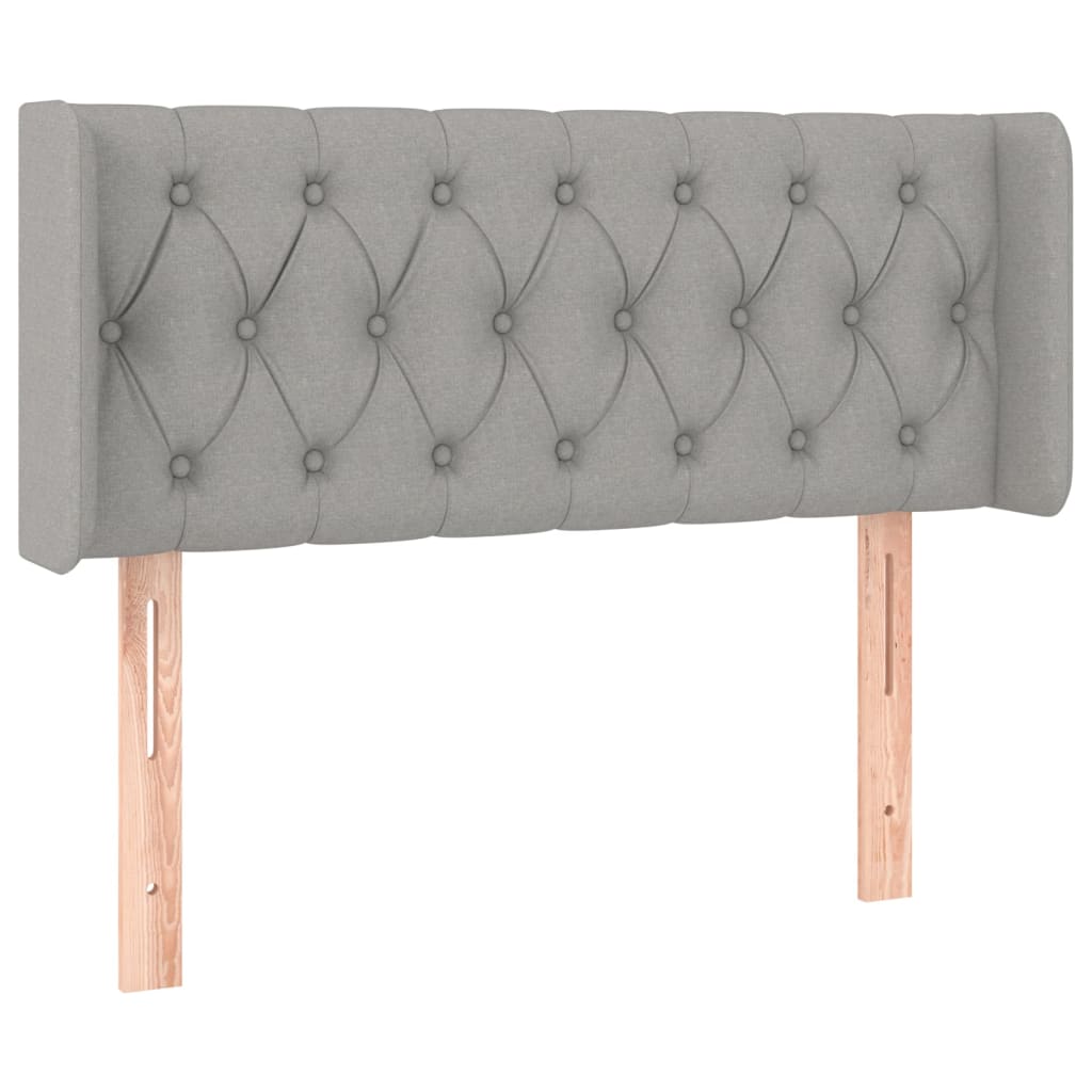 Tête de lit avec oreilles Gris clair 103x16x78/88 cm Tissu - XIOS