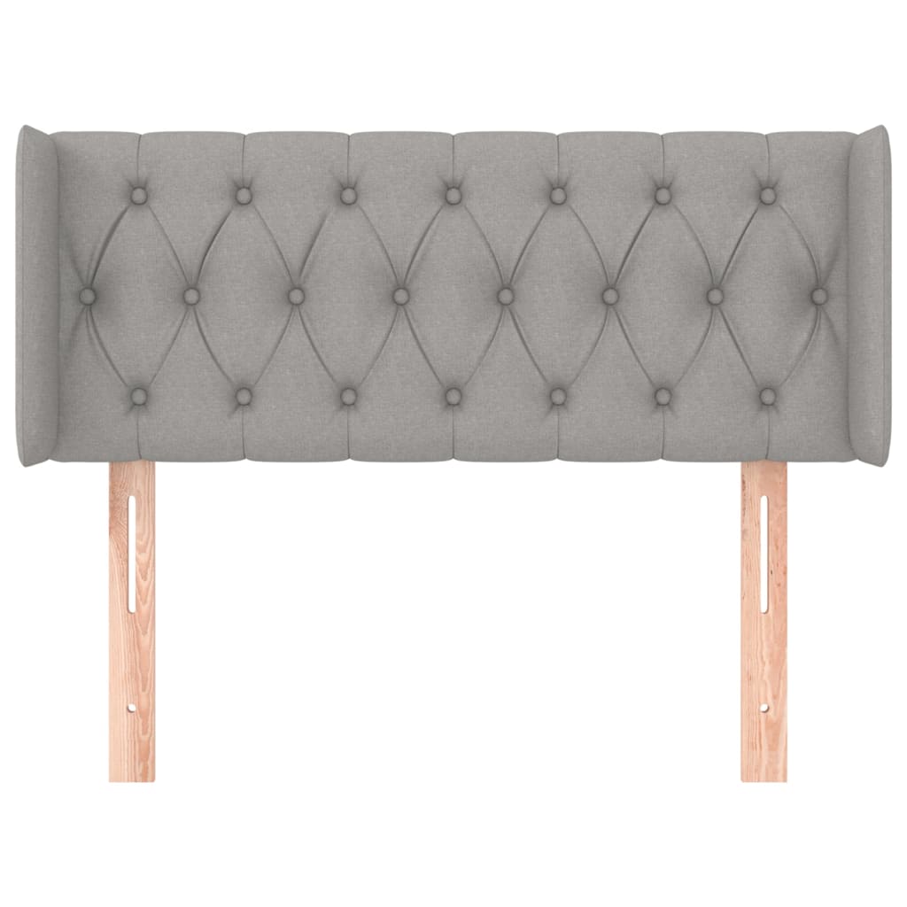 Tête de lit avec oreilles Gris clair 103x16x78/88 cm Tissu - XIOS