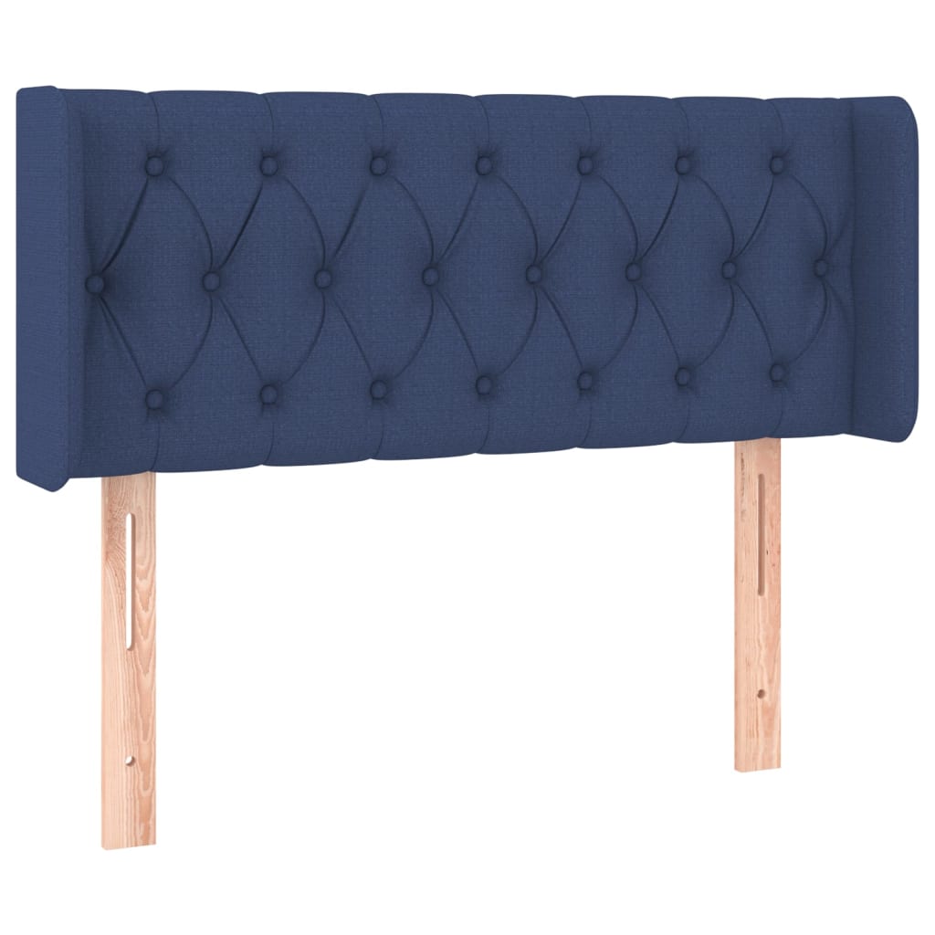Tête de lit avec oreilles Bleu 103x16x78/88 cm Tissu - XIOS
