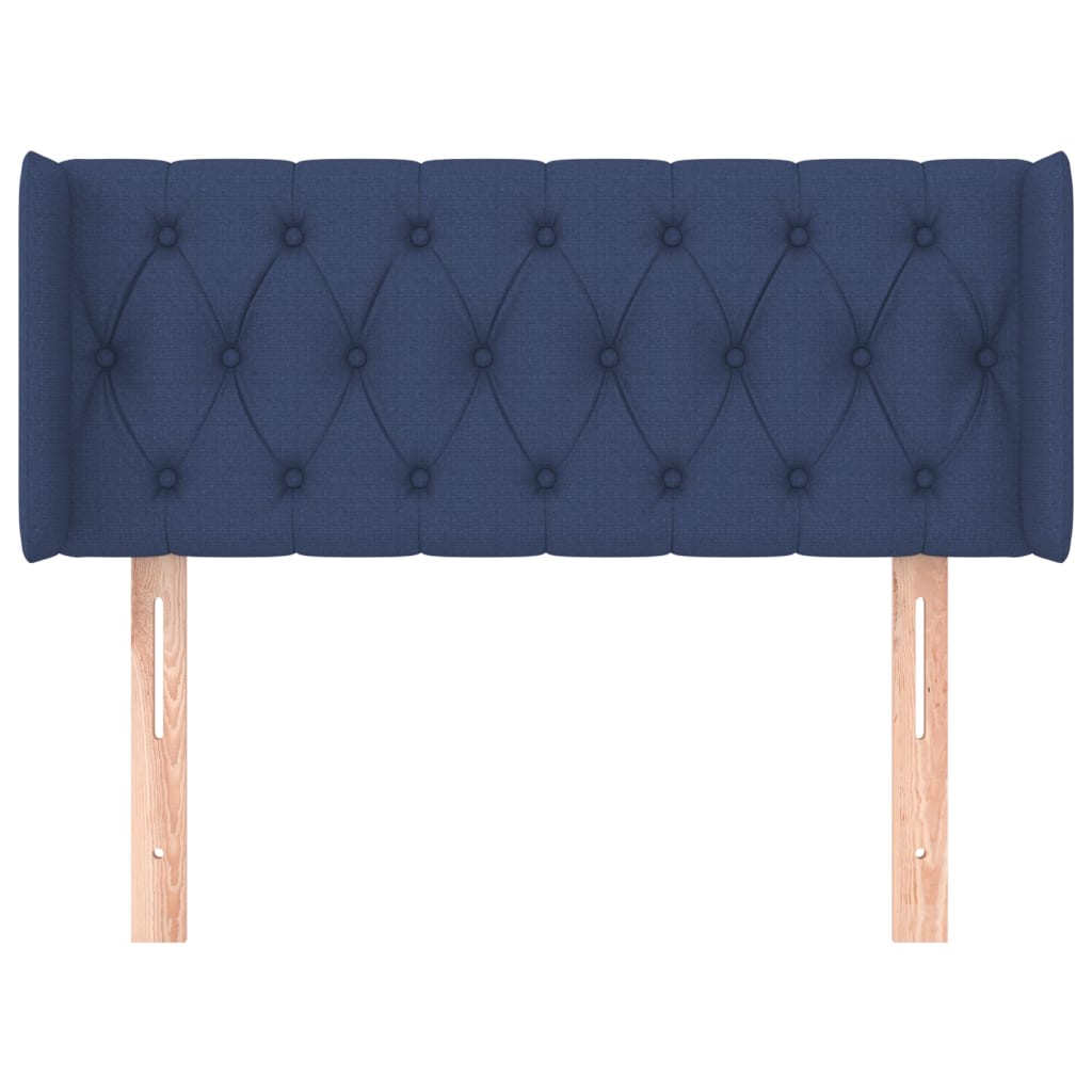 Tête de lit avec oreilles Bleu 103x16x78/88 cm Tissu - XIOS