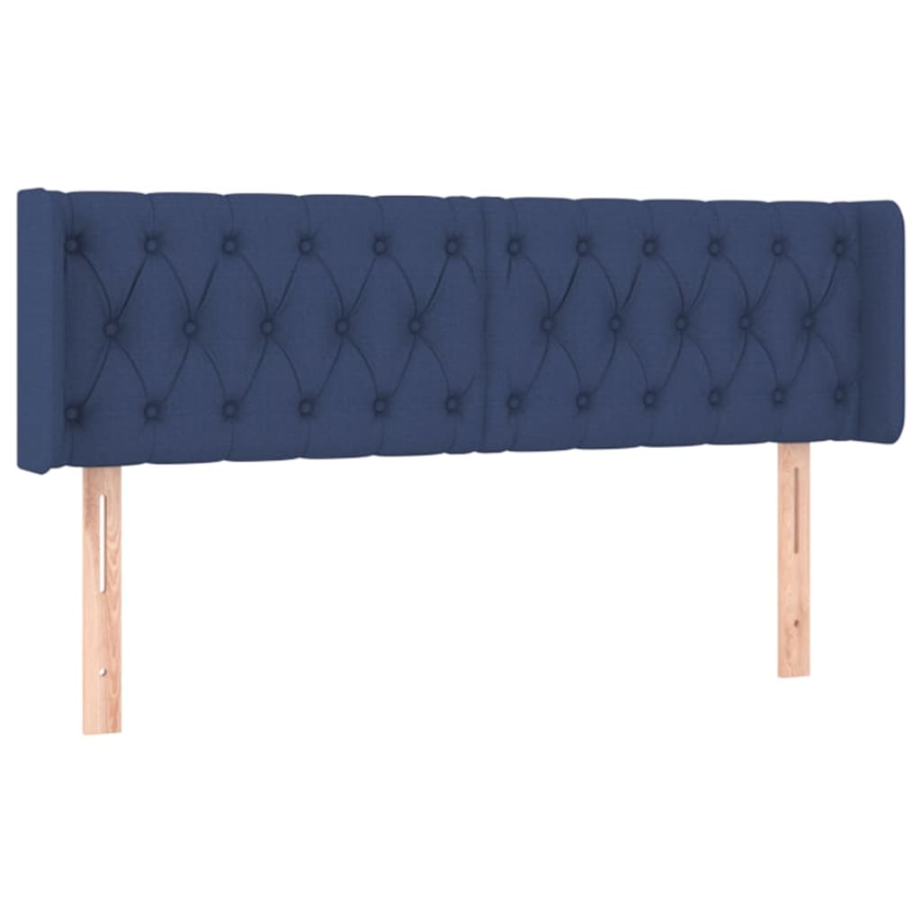 Tête de lit avec oreilles Bleu 163x16x78/88 cm Tissu - XIOS
