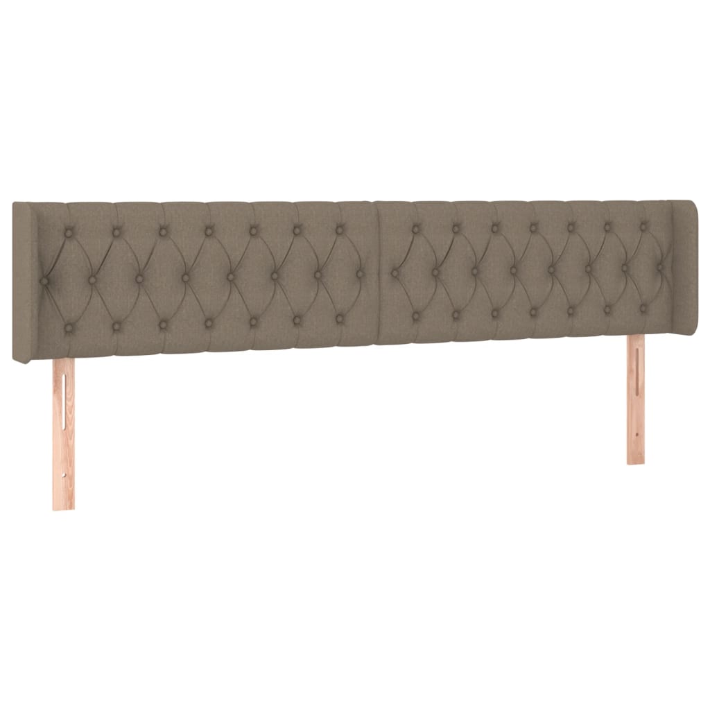 Tête de lit avec oreilles Taupe 183x16x78/88 cm Tissu - XIOS