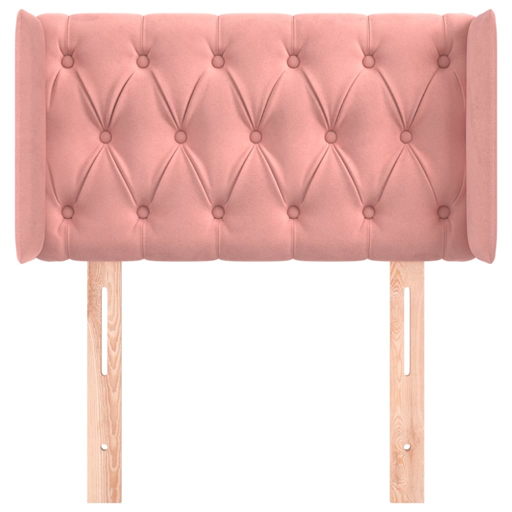Tête de lit avec oreilles Rose 83x16x78/88 cm Velours - XIOS