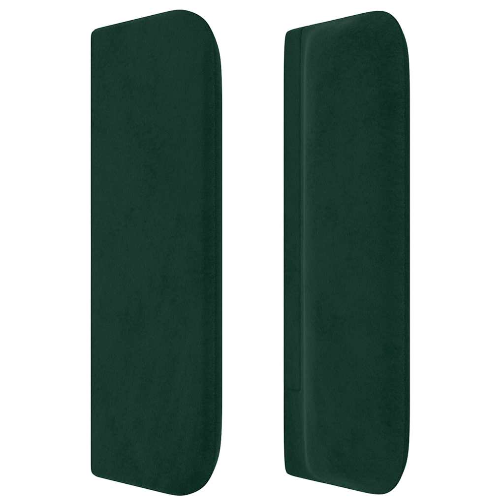 Tête de lit avec oreilles Vert foncé 93x16x78/88 cm Velours - XIOS