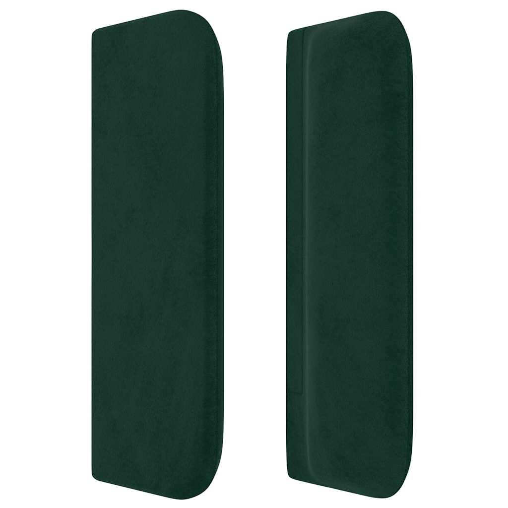 Tête de lit avec oreilles Vert foncé 147x16x78/88 cm Velours - XIOS