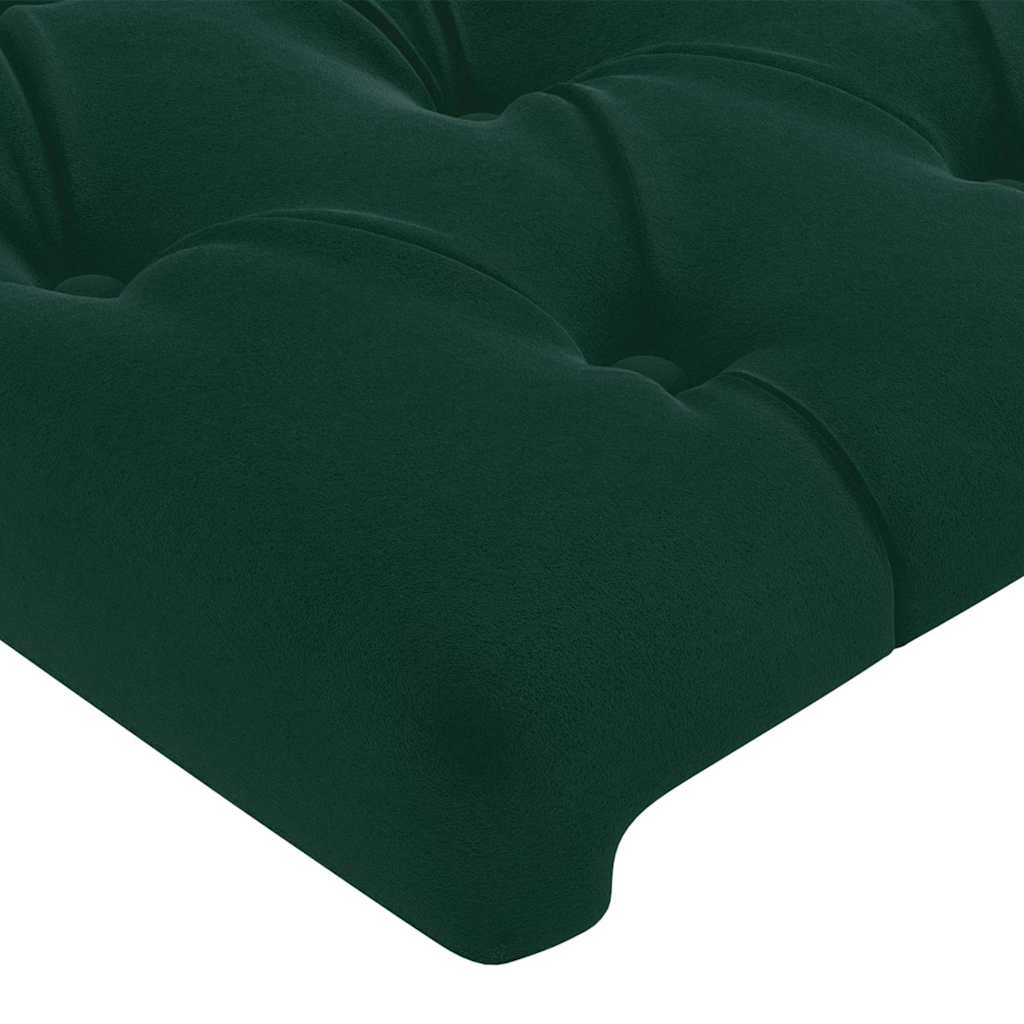Tête de lit avec oreilles Vert foncé 147x16x78/88 cm Velours - XIOS