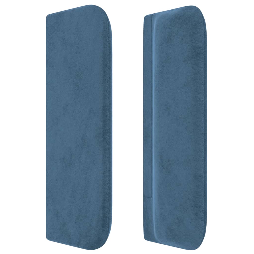 Tête de lit avec oreilles Bleu foncé 147x16x78/88 cm Velours - XIOS