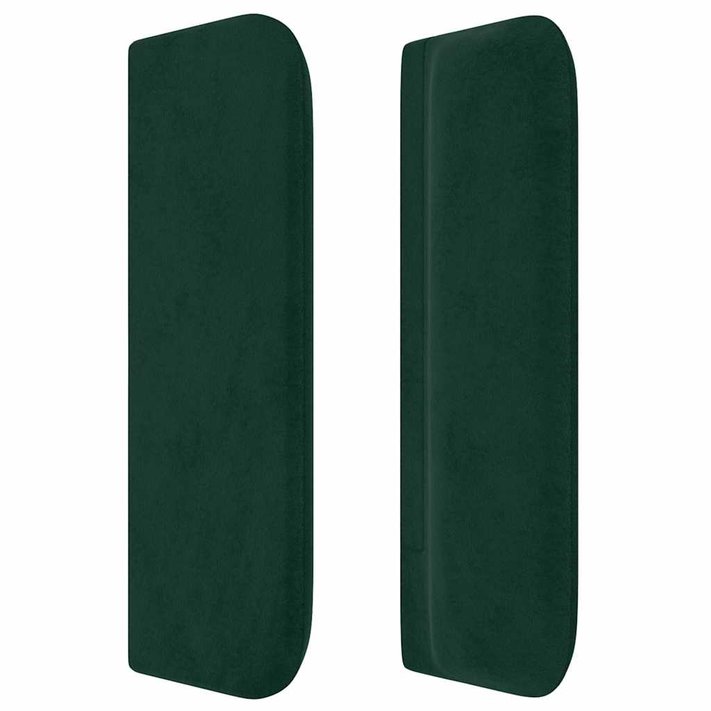 Tête de lit avec oreilles Vert foncé 163x16x78/88 cm Velours - XIOS