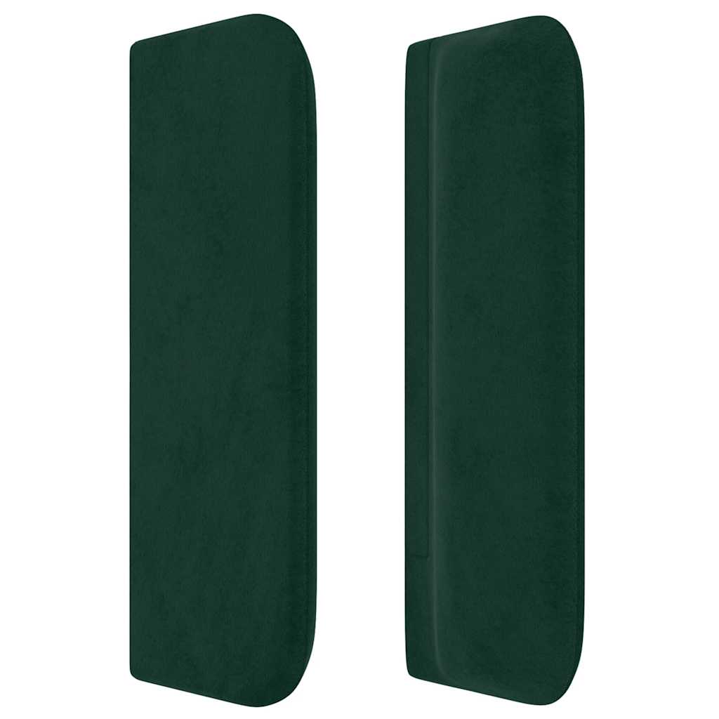 Tête de lit avec oreilles Vert foncé 183x16x78/88 cm Velours - XIOS